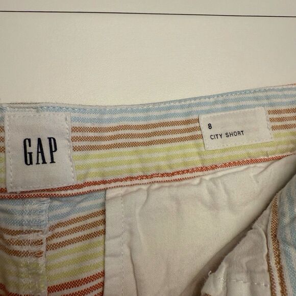 Gap City‎ Short Womens 8 Striped Multicolor Flat Front Casual Beach Resort - Picture 3 of 11